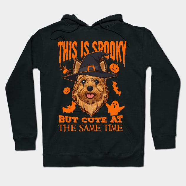 Australian Terrier Dog Halloween Theme Hoodie by GrafiqueDynasty